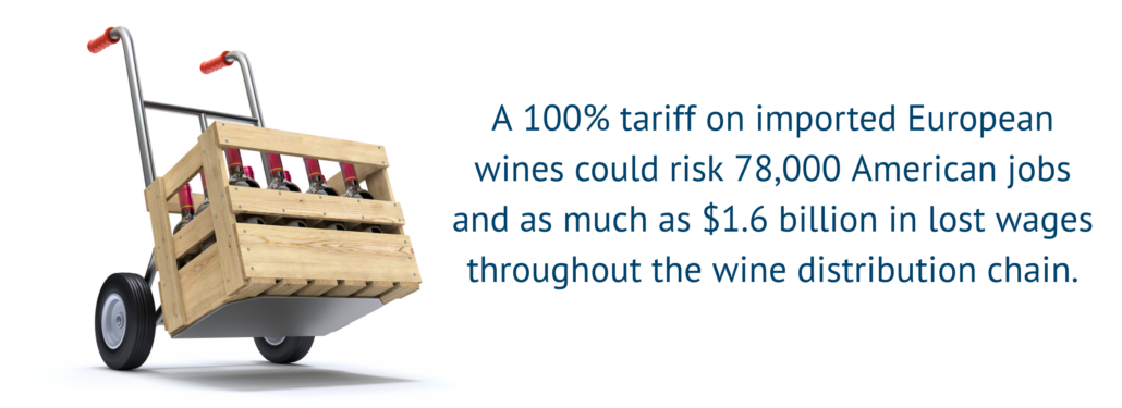 Risk to wine chain of 100% tariff